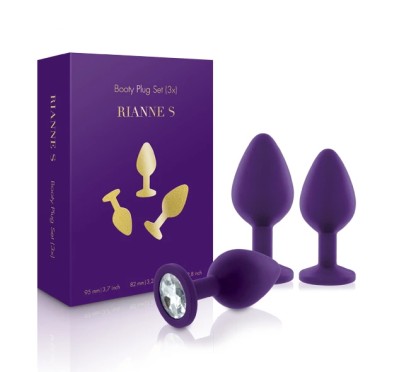 Zestaw plugów analnych - Rianne S Booty Plug Set 3x Purple